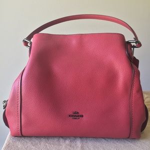 Coach Edie 31 Shoulder Bag Washed Red